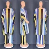 Etnische kleding 2 -delige outifts Afrikaanse vrouwen sets Fashion Chiffon Gedrukt Losse gewaad Lange broek Pak