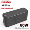 Cep telefonu hoparlörleri xdobo x8 artı bluetooth hoparlör TWS 80W TV ses çubuğu 10400mAH cep telefonu mobil güç kablosuz subwoofer Müzik Merkezi DSP Chip Q231117