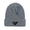 Designer Luxury Hot Selling Winter Woolen Hat Warm Sticke Hat Street Cold Hat Brand Metal Label Outdoor Leisure Hat Wholesale