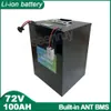 Batterie Li-ion 72V, 100ah, avec BMS 100a, 220a, 340a, Bluetooth intégré, parfaite pour moteur 24kw, voiturette de Golf, moto