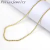 Chokers 20st 3mm 4mm 6mm Fashion Gold Plated Round Ball Bead Chain Choker Halsband för män Kvinnliga smycken Tillbehör 231116