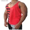 Men's Tank Tops Brand New Patchwork Mens Tank Tops Cotton Gym Bodybuilding Shirts Plus Size Male Singlet Fitness Sportwear Jogging Running Vests T230417