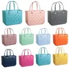 Verão praia bogg saco grande feminino designer pvc eva tote compras bog sacos cesta cusom senhora armazenamento lavável silicone bog sacos