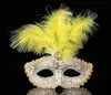 Maschera piume maschere per feste di matrimonio maschera per travestimento maschera veneziana donne Lady maschere sexy Carnevale Mardi Gras Costume G11717466371