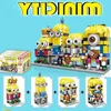 Freeshipping City Street Architecture Creator Expert Building Blocks Minions Bob Kevin City Store Technic Bricks Gift Toys for Girls Tfqic