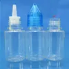 クリスタル蓋付きのカラフルなプラスチックドロッパーボトル10mlペットプラスチック針ボトルEジュース用液体vkamv
