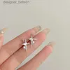 Stud Trendy Planet Brincos Prata Cor Piercing para Mulheres Moon Star Crystal Zircon Ear Stud Brincos Tragus Cartilagem Body JewelryL231117