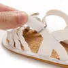 Sandalen baby babymeisjes zomer bowknot gevlochten sandalen strandschoenen anti-slip zachte zool geboren vooropkomst voor het eerste wandelschoenen 0-18m 230417