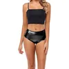 Women's Shorts Womens Sexy Metallic Cheer High Waisted Booty Shiny Cheeky Dance Festival Rave Bottoms For Stage Performance Clubwear