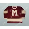 MAGLIA HOCKEY ROSSA MONTREAL MAROONS personalizzata NUOVA Top Ed S-M-L-XL-XXL-3XL-4XL-5XL-6XL