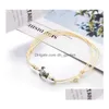 Bracelets de cheville Summer Beach Tortue en forme de charme Corde Chaîne Cheville Bracelet Femme Sandales La chaîne de jambe Bijoux de pied Confort Drop Del Dhq2O