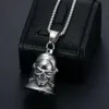 Hip Hop Rock Rvs Skull Bell Hangers Ketting voor Mannen Punk Sieraden Nooit Vervagen Gift222s