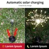 LED -strängar utomhus Solar LED Firework Fairy Lights Garden Waterproof Decoration gräsmatta Ljus Patioväg Party Julbröllopsdekor P230414