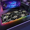 Muskuddar Handled vilar stor RGB Mouse Pad XXL Gaming Accessories Mousepad LED Light Mause Pad Gamer Mouse Carpet Big Keyboard Desk Mat Backbellit matta YQ231117