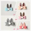 20st Cartoon Rabbit Ear Hair Bow Prince Baby Girl Hair Clips Bows Hairpin With Soft Ball Kids Söta djur Barrettes202G