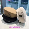 Ball Caps Оригинальный издание Дизайнер Herms Hat для продажи буква страза Beret Женская Ся Сянфенг Лицо Маленькое универсальное художник Октагональная большая мода талии