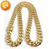 18K Gouden Miami Cubaanse Ketting Mannen Hiphop Rvs Sieraden Necklaces238p