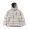 Piumino grigio da uomo Parka Giacca invernale Capispalla da donna Causale Hip Hop Streetwear Piumini soprabito moda