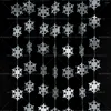 Décoration de fête 4M flocons de neige chaîne bannières brillant or argent papier guirlande pour année noël suspendus décor mer bébé douche faveurs