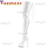 Stiefel 15CM Dünne Ferse Sexy Perform Catwalk Schuhe Pole Dance Große Größe Over-the-Knie Stiefel Posterior Frenum frauen Pumpen Hate Sky High T231117