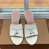 Loro Piano Chunky Summer Charmes en daim Mules Slippers Slide Block Talons Femmes Femme de luxe en cuir Générat en cuir