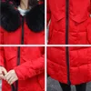 Kobiety damski Parkas Women Winter Jacket Women Long Print Faux Fur Float Bawełniany wyściełany samica dwaj strony zniszczona 231116