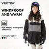 Skiing Suits VECTOR Ski Wear Children Hooded Sweater Reflective Boys and Girls Ski Wear Thickened Warmth Waterproof Ski Equipment Ski Suit 231116