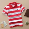 Polos Baby Boy Polo Shirt 215 Years Teenagers Summer Kids Clothes Children Tops Short Sleeve Shirts Fashion Stripes 230417