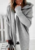 가을 겨울을위한 여성 스웨터 FSMG 후드 니트 카디건 캐주얼하고 부드러운 버튼이없는 느슨한 느슨한 느슨한 패치 워크 양면 스웨터 231116