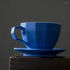 Kopjes schotels vaste kleur creativiteit modern beker schotel porselein Noordse milieuvriendelijke koffie herbruikbaar handgemaakte bardak drinkware ek50bd