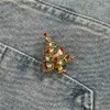 Pins Brooches Exquisite Christmas Tree Brooches For Women Fashion Colorful Rhinestone Brooch Pins Jewelry La Clothes Accessories Xmas GiftL231117