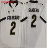Mens Travis Hunter Colorado Buffaloes Camisa de futebol costurada 2023 mais novo estilo # 2 Shedeur Sanders 21 Shilo Sanders Colorado 100th Anniversary Patch Jerseys