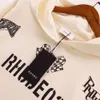 Дизайнерские толстовка моды мужские толстовины Streetwear Trend Brand Rhude 2023 Осень Новый Срайбл