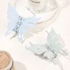 Butterfly Hair Clip Catch Clip Fashion Solid Color Frosted Hair Clip Back Head Hairpin Headdress Women Hair Accessories