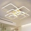 Kroonluchters Moderne Led kroonluchter voor woonkamer slaapkamer eetkamer eetkeuken huis whit semi spoeling montage plafondlamp verlichting armaturen