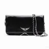 Pochette rock huśtawka twoich skrzydła Zadig Voltaire Bag damskie torebki ramię designer designer men męski