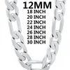 solida collana in argento sterling 925 per uomo classica catena cubana da 12 mm 18-30 pollici fascino gioielli di moda di alta qualità matrimonio 2202091920