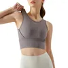 Women's Tanks 2023 Collection Trend Widened Hem Sports Underwear Fitness Breathable Yoga Vest Women's Removable Chest Pad Outside Wear