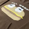 Sweat à capuche pour hommes Sweatshirts Mode Streetwear Cpfmxmcdonald's Surrounding Co Br Ed Mousse Burger Imprimer Automne / Hiver Pull en velours à capuche en vrac