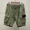 Men's Shorts Classic Compass Armband Embroidered Loose Casual Cargo Shorts Men Military Side Zipped Pocket Pants Men Shorts 230417