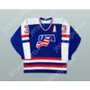 Anpassad Mike Ramsey USA National Team Hockey Jersey New Top Ed S-M-L-XL-XXL-3XL-4XL-5XL-6XL