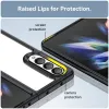 Capa de telefone rígido acrílico transparente para samsung galaxy z fold 4 3 fold3 fold4 doce cor tpu pára-choques capa protetora traseira à prova de choque