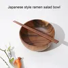 Kommen Japanse ramen ronde Salatiekom BPA Gratis multifunctioneel grote capaciteit fruit houten portie voor restaurant