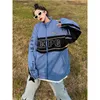 Men's Jackets Vintage Multicolor Color Block Patchwork Windbreaker 2023 Autumn Hip Hop Streetwear Zip Couple Jacket For Men Women Coat