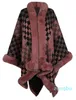 KAV KAPE TILLGÄRD VARM PLAID KALL Höst/Vinter Varm plysch Hem Stick Cloak Cape