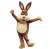 Rozmiar dla dorosłych Brown Rabbit Mascot Costumes Halloween Cartoon Charact Outfit Suit Suit Cass Outdoor Party Strój unisex promocyjne Ubrania reklamowe