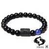 12 Constelaciones Signos Del Zodiaco Cuentas Pulsera Para Parejas Piedra De Ónix Negro Natural Pulsera Elástica Para Mujeres Hombres Regalo De Cumpleaños Joyería De ModaPulseras