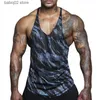 Regatas masculinas Ginásio Regata Homens Roupas de Fitness Masculino Sexy Slim Sports Tank Top Treino Fitness Musculação Colete Respirável Camisa Sem Mangas T230417