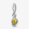 100 ٪ 925 Sterling Silver Princess Infinity Rose Flower Dangly سحر تناسب سوار السحر الأوروبي الأصلي للنساء الزفاف 234L