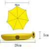 Banane Parapluie Pluie Enfants Enfants Pliant Coupe-Vent Anti-UV Pluie Soleil Parapluie avec Banane Forme Boîte En Plein Air Pliable Parapluie